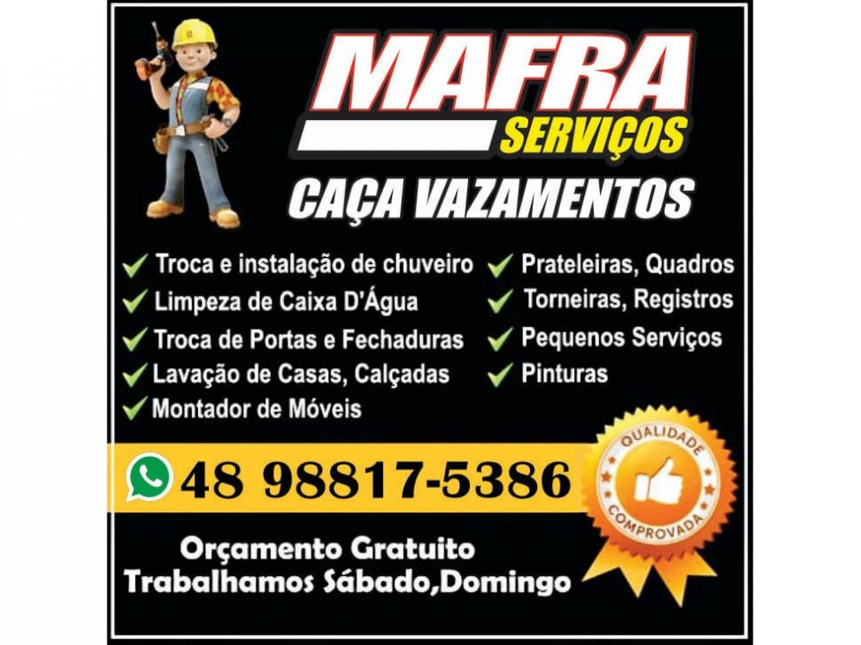 MAFRA CAÇA VAZAMENTOS DE ÁGUA