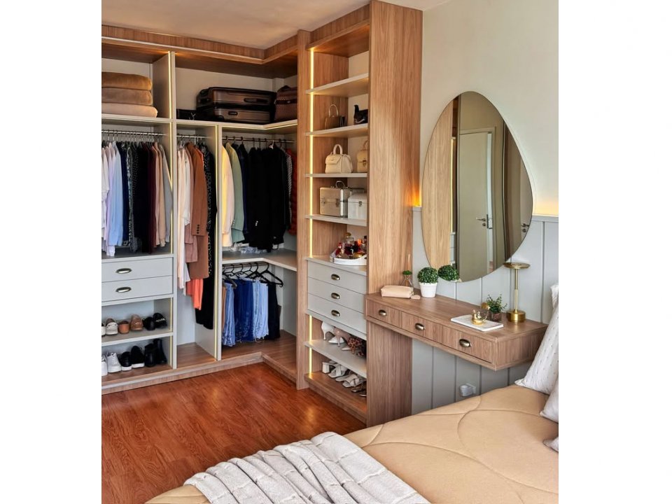 Quarto sob medida com penteadeira