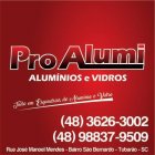 PRO ALUMI ALUMÍNIO E VIDRO